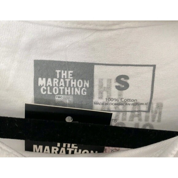 Small The Marathon Clothing TMC Flag Logo Nipsey Hussle Shirt White/Red B7 New - Picture 5 of 7